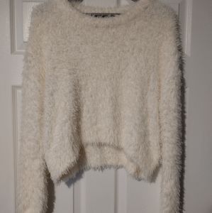 Cream Fuzzy Soft Sweater